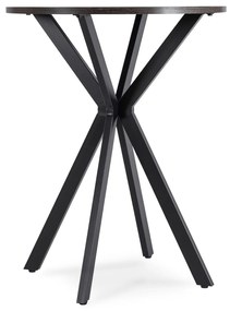 Stół Okrągły LAUREN 60 cm Czarny Loft Nowoczesny