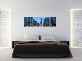 Obraz miasta nocą (170x50 cm)