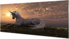 Szkło Ozdobne do Kuchni Jednorożec w Górach o Zachodzie