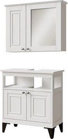 Zestaw mebli łazienkowych biały 60x30x65 vanity