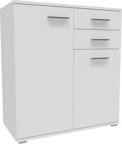 Biała komoda nowoczesna z 2 szufladami G6-H90