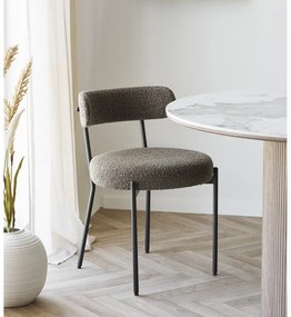 Brązowe tapicerowane krzesło Badalona – House Nordic