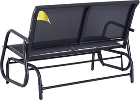 Outsunny ławka bujana huśtawka ogrodowa ławka ogrodowa krzesło bujane ławka parkowa czarna