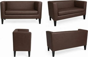Sofa Monaco : Kolor nogi - Venge, Kolor tkaniny - EKO-SKÓRA - 2D, Typ tkaniny - Eko-skóra , Wysokość nogi - 20 cm