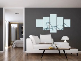 Obraz - Konie z kropli wody (125x70 cm)