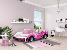 Łóżko dziecięce samochód bolid Spidi III 90x180 auto wyścigowe z stelażem flex
