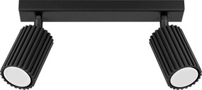 Lampa Sufitowa Minimalistyczny Karbon, Aluminium - 2 Źródło - L.30 X H.16.5 Cm - Czarny