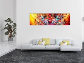Obraz - Merkaba ze skrzydłami, abstrakcja (170x50 cm)
