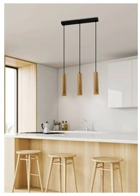 Lampa wisząca w czarno-złotym kolorze z metalowym kloszem 6x46 cm Tubo – Candellux Lighting