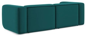 Turkusowa aksamitna sofa 228 cm Ekahi – Makamii