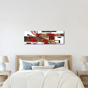 Obraz abstrakcji (z zegarem) (90x30 cm)