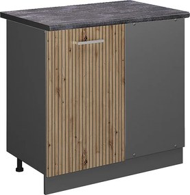 Szafka narożna dąb rzemieślniczy 86x60x81.6 r-line