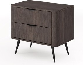 Stolik nocny, dąb Dunin w połączeniu z czernią, 63,2 x 55,3 x 38 cm