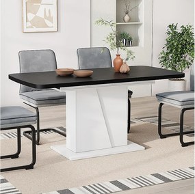 Stół jadalny czarny/biały 120x80x77.3 fenaro