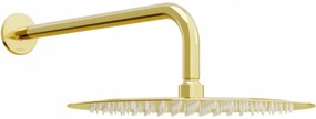 Mexen Slim deszczownica 25 cm z ramieniem prysznicowym, złoty - 79225211-50