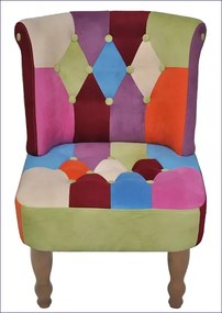 Patchworkowy fotel pikowany F9-S73