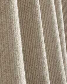 Zasłona na taśmie wave kolor beżowy tkanina strukturalna