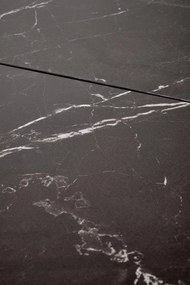 Stół rozkładany spiek czarny marmur/dąb/czarny 140-180/90/76 VOLANT 140