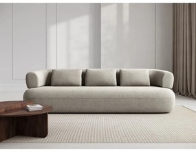 Jasnoszara sofa z materiału bouclé 226 cm Jenny – Micadoni Home