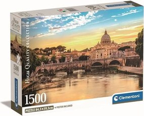 Puzzle Clementoni 1500 elementów Rzym 59,2x84,3 cm - Wielokolorowe dzieło sztuki nowoczesnej, format poziomy, dla dorosłych