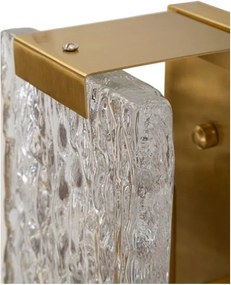 Szklany kinkiet w kolorze złota Oblin – Mauro Ferretti