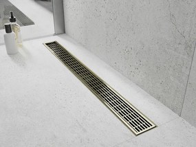 Mexen Flat M33 odpływ liniowy 90 cm, złoty - 1533090-15