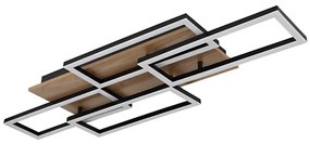 Globo 67359-40 - LED ściemnialna lampa sufitowa JEFFRY 40W/230V 32,5x87,5 cm brązowo-czarna + pilot