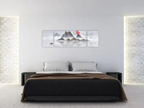 Obraz - Góry we mgle (170x50 cm)