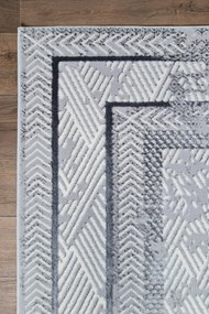 Dywan vintage Beyond Ramki szary 80 cm x 150 cm