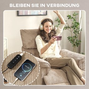 Fotel masujący HOMCOM — wibracje, ogrzewanie, cichy silnik, pamięć pozycji, brązowy