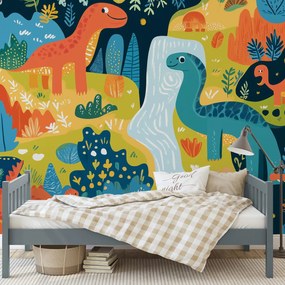 Fototapeta - Wesołe dinozaury (196x136 cm)