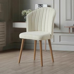 Zestaw krzeseł do jadalni Rubi Cream and Walnut, 4szt.