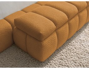 Ławka z materiału bouclé w kolorze ochry – Bobochic Paris