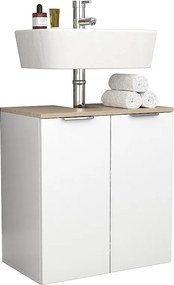 Drewniana szafka łazienkowa Donali drzwi obrotowe