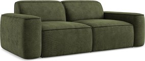 3-osobowa kanapa modułowa - z tkaniny szenilowej - oliwkowy - OMAO