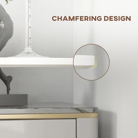 HOMCOM Okrągły stolik barowy biały stół kuchenny do salonu i jadalni stalowy Ø60 x 102 cm | Aosom PL