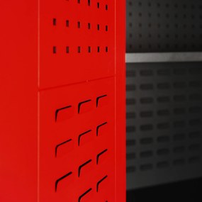 Szafa narzędziowa z 2 szufladami Szymon 92x50x185 cm antracyt/czerwony