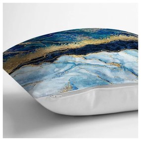 Poszewka na poduszkę Minimalist Cushion Covers Marble With Blue, 45x45 cm