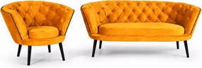 Sofa + fotel muszelka Shelly w stylu nowoczesnym do eleganckiego wnętrza