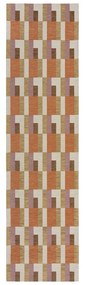 Pomarańczowo-naturalny chodnik 60x230 cm Riley Block Geo – Flair Rugs