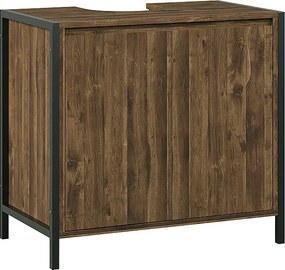 Szafka pod umywalkę dąb/czarny 70x40x65 naola