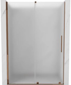 Mexen Velar drzwi prysznicowe rozsuwane 130 cm, szron, różowe złoto - 871-130-000-31-60