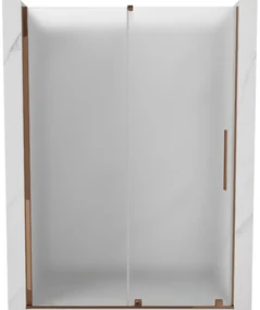 Mexen Velar drzwi prysznicowe rozsuwane 130 cm, szron, różowe złoto - 871-130-000-31-60