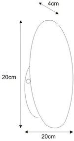 Biały okrągły metalowy kinkiet 20 cm A476 K1-A14