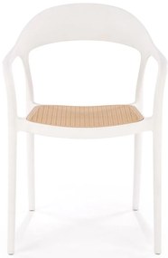 K530 krzesło biały naturalny, nowoczesne, skandynawskie, polipropylen