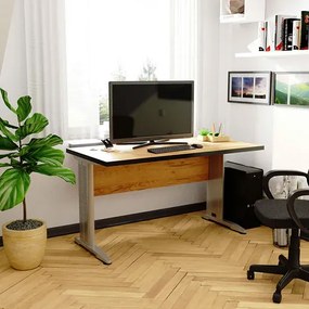 Minimalistyczne biurko proste dąb craft F8-K35