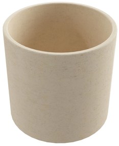 Umywalka betonowa nablatowa okrągła bez otworu na baterię 41 x 40 cm BENE | różne kolory : Kolor - Kość słoniowa/Ecru