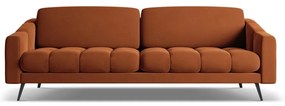 Pomarańczowa aksamitna sofa 238 cm Nalu – Makamii