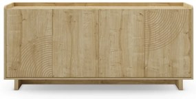 Komoda w dekorze dębu w naturalnym kolorze 180x80x40 cm Daira – Marckeric