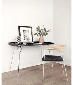 Czarne biurko Woodman Rayburn, 115x52 cm